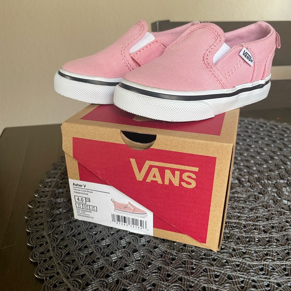 Vans Toddler Pink Slip-On Shoes